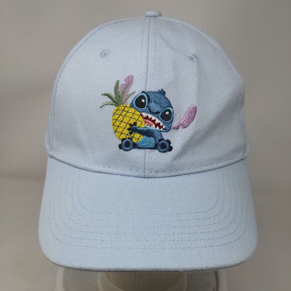 Stitch Pineapple Snapback Hat Blue OSFM Embroidered Adjustable Disney - Picture 2 of 8
